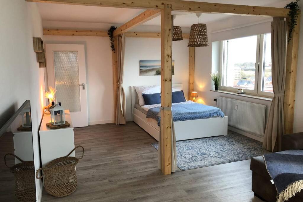 Yachtpanorama Weser Und Yachthafenblick 1 Zi 7Og Bremerhaven Exterior photo